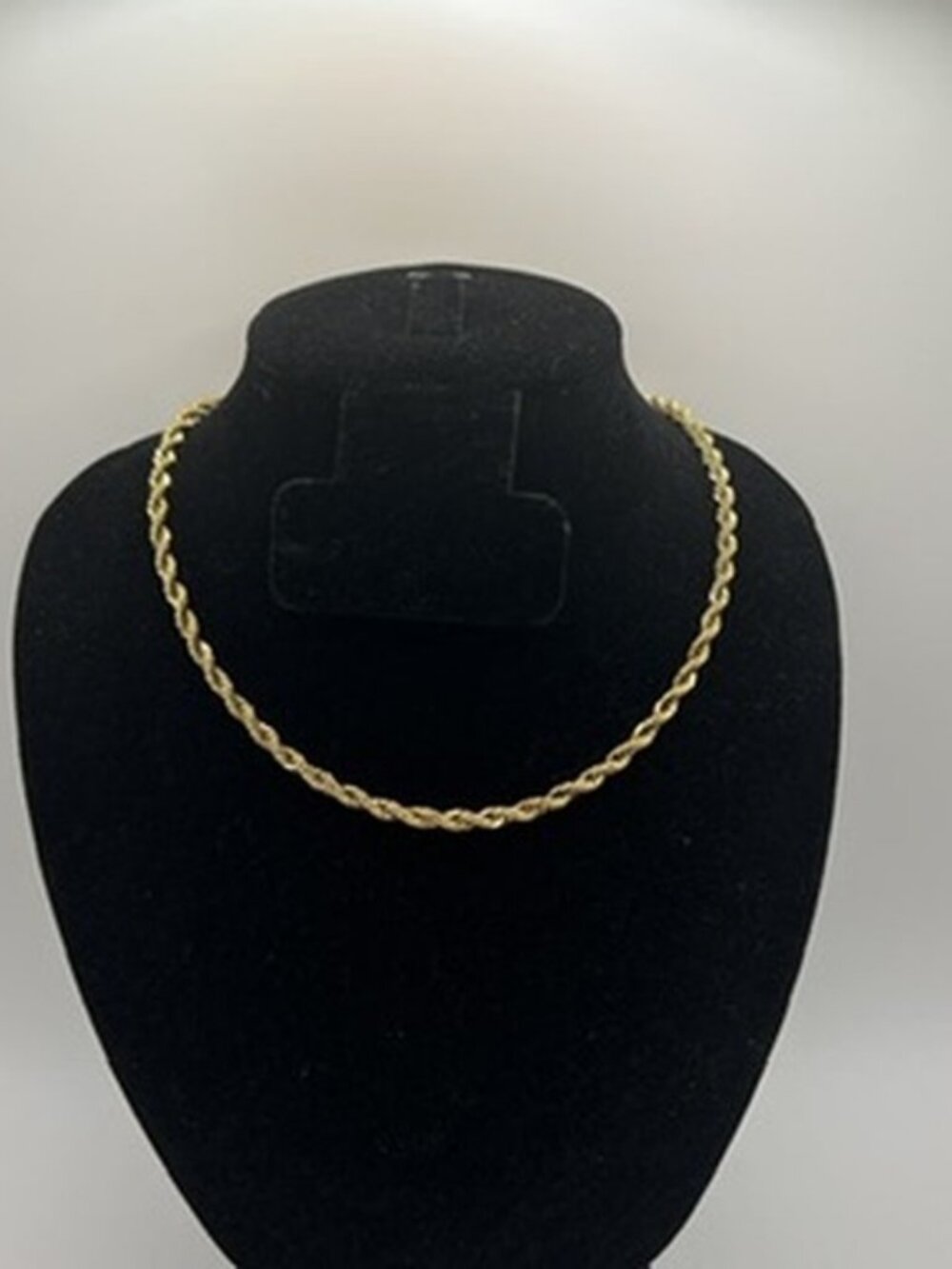 Womens Real Gold Rope Chain 4mm 18 Inch Stainless Steel Plated Waterproof